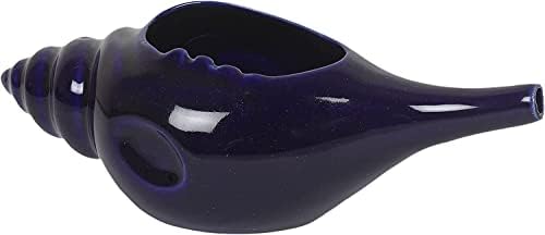 Healthandwealth Ceramic Ceramic Neti POT - מיקרוגל נוח לא -מתכתי מיקרוגל ומדיח כלים ידידותי |+ 10 SACHET NETI